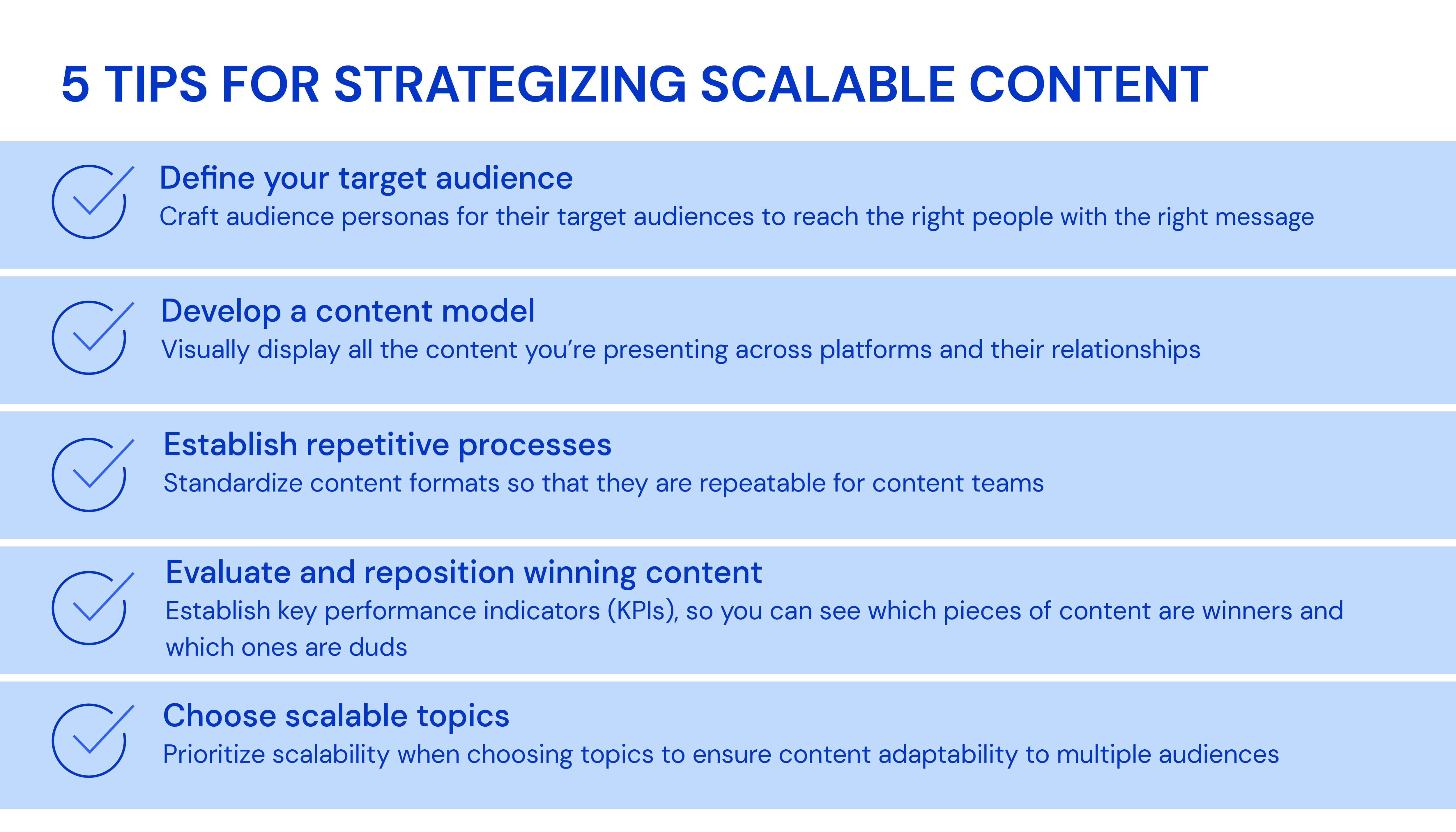 5 tips for strategizing scalable content