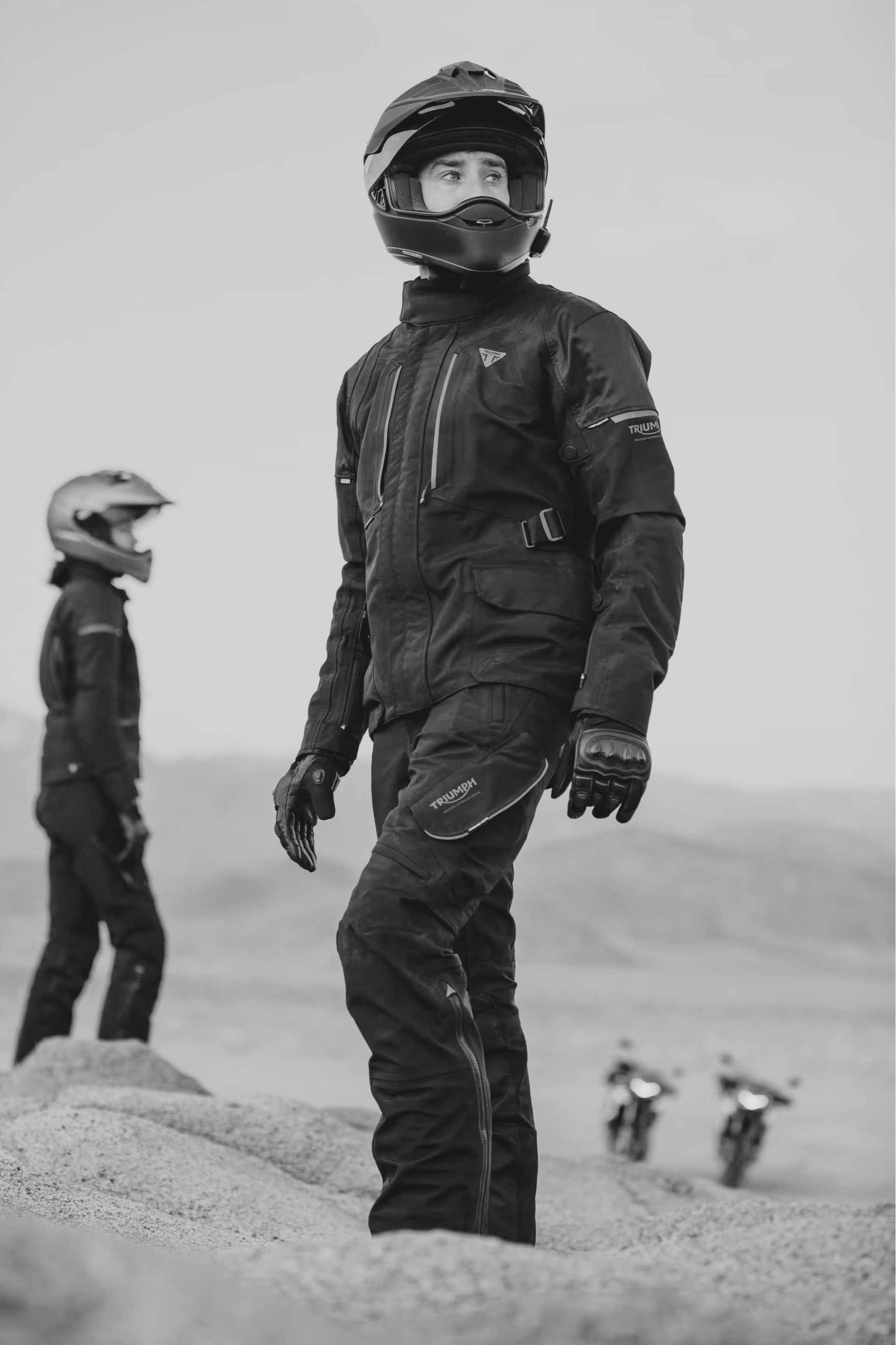 Man wearing Triumph Motorcycle Jacket