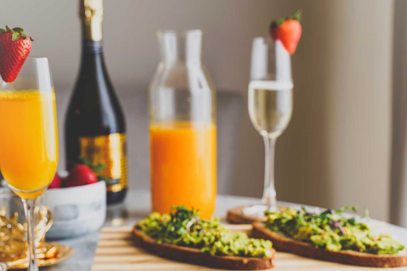 Mother's Day Mimosa and Breakfast Spread