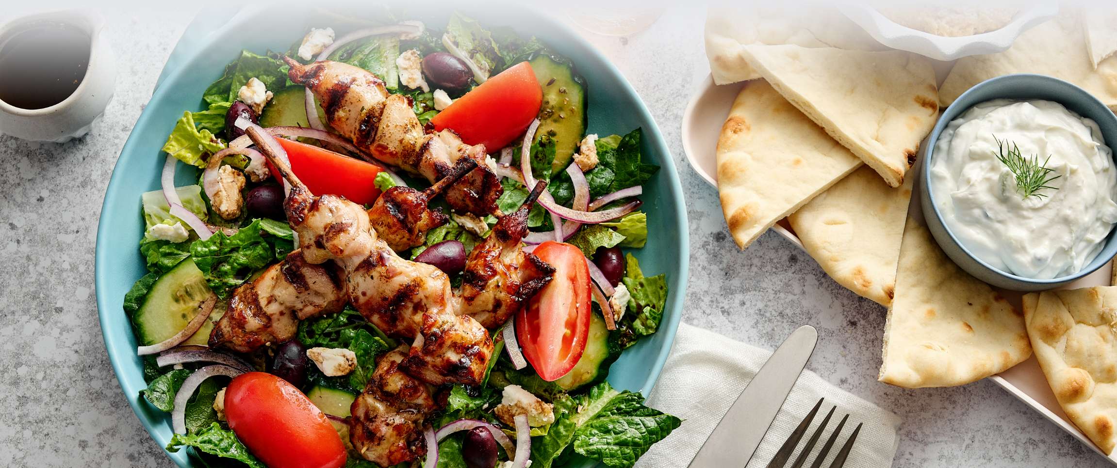 Hero - Full Width/Performancefoodservice-Recipes-Mediterranean_Salad_Chicken_Skewers-herofull