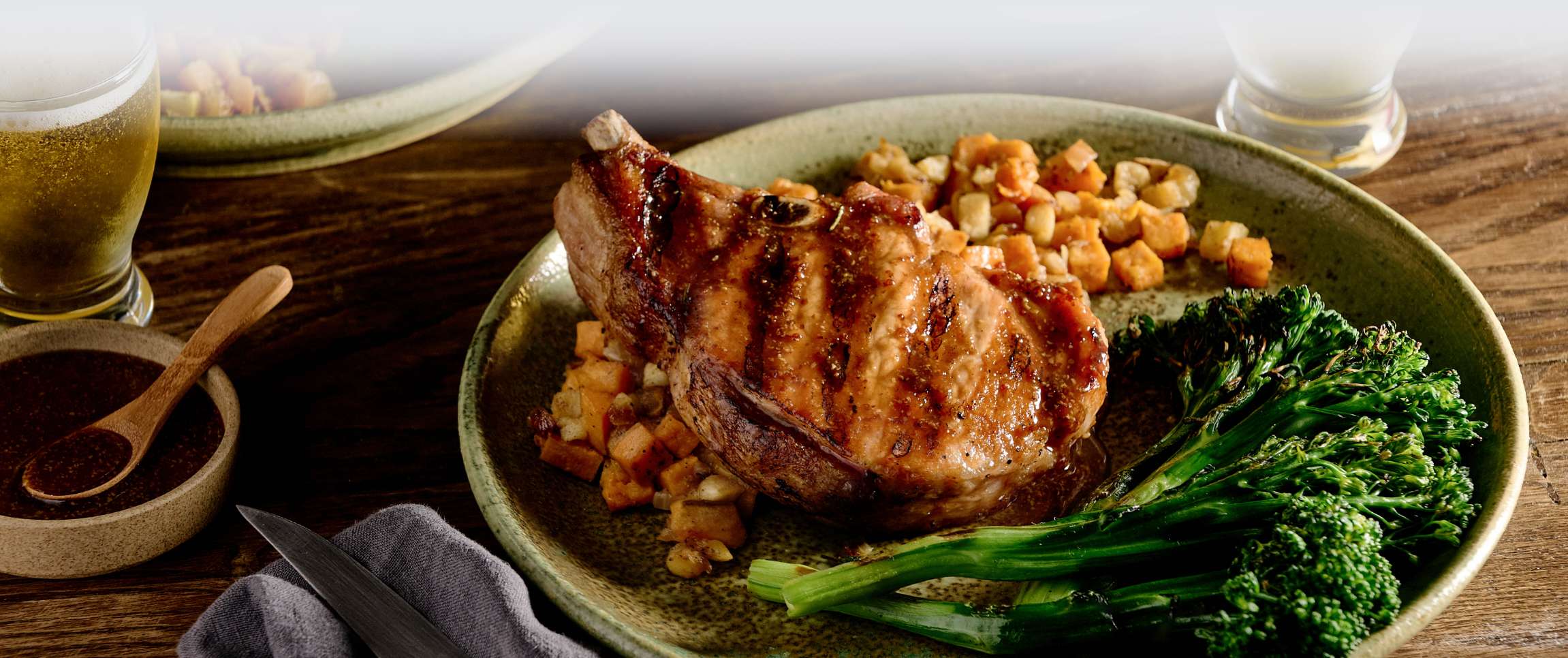 Hero - Full Width/performancefoodservice-DISHrecipes-Flame_Grilled_Pork_Chops-heroFull