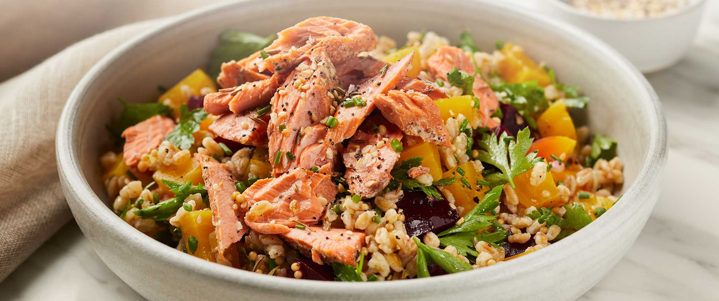Hero - Full Width/performancefoodservice-Recipes-SmokedAlaskaSockeyeSalmonGrainBowl-heroFull
