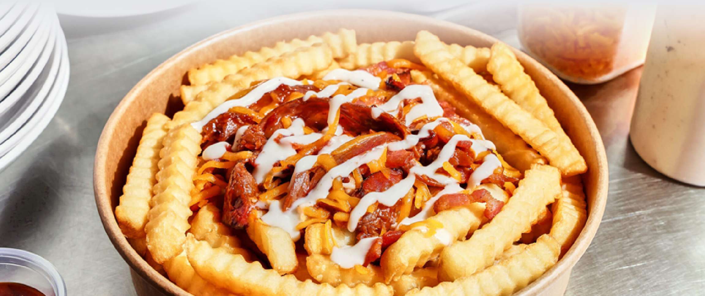 Hero - Full Width/performancefoodservice-Recipes-Brisket_Bacon_Fries-heroFull