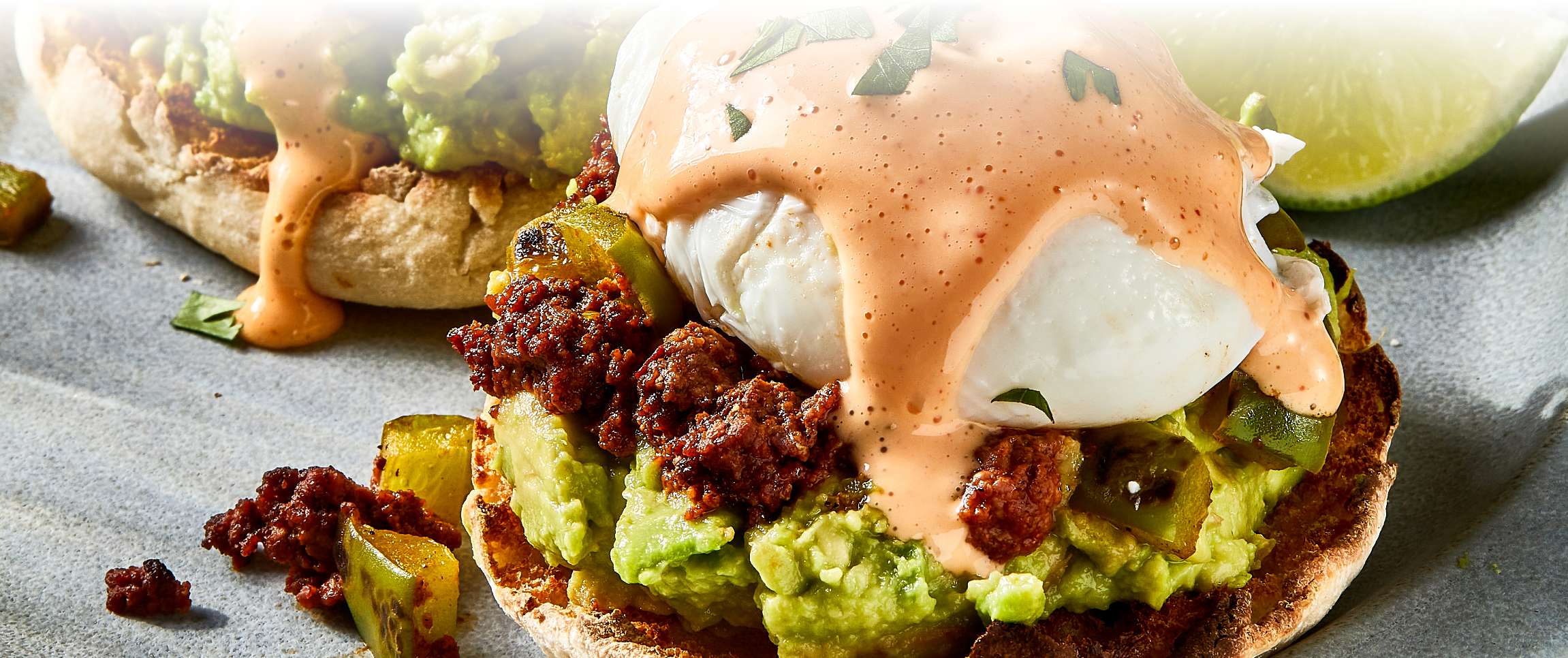 Hero - Full Width/Performancefoodservice-Recipes-Chorizo_Eggs_Benedict-herofull