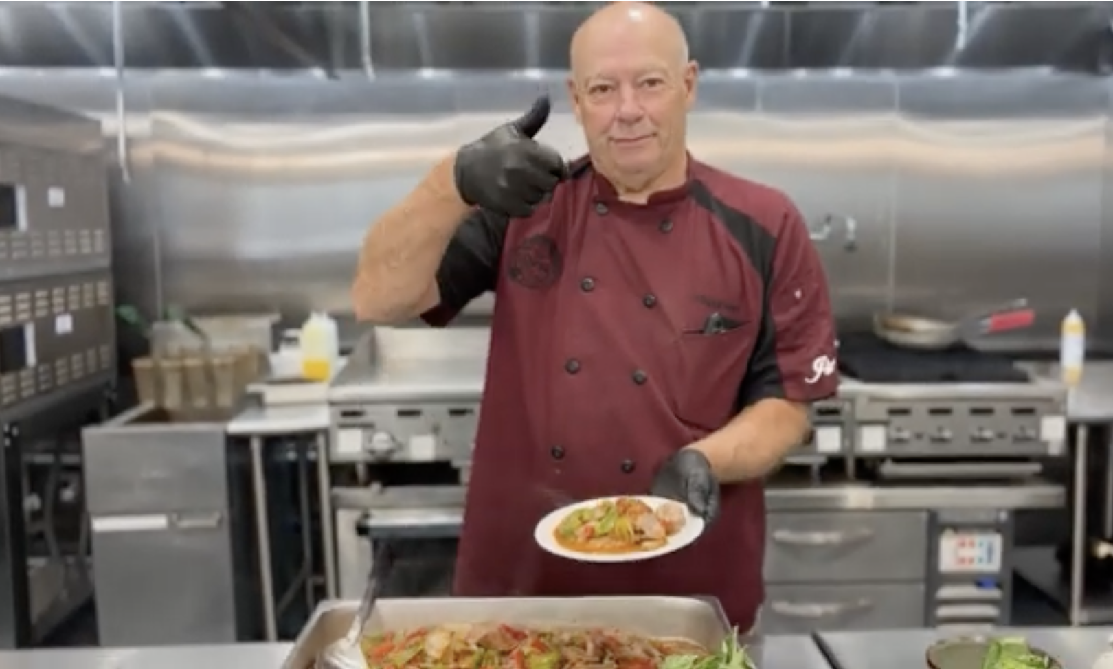 Pizza specialist demonstrates three buffet-ready dishes featuring Piancone.