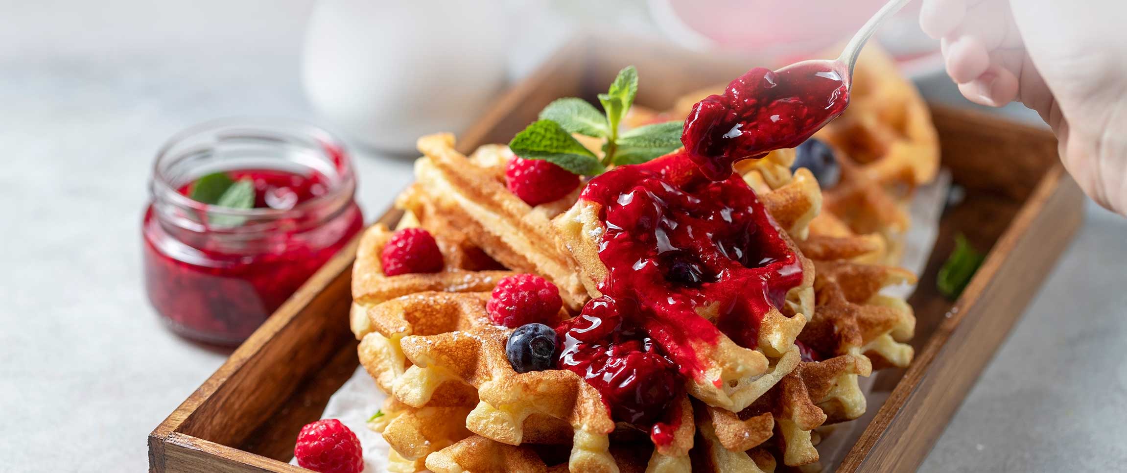 Hero - Full Width/performancefoodservice-Recipe-WaffleswithSpringBerryRelish-HeroFull