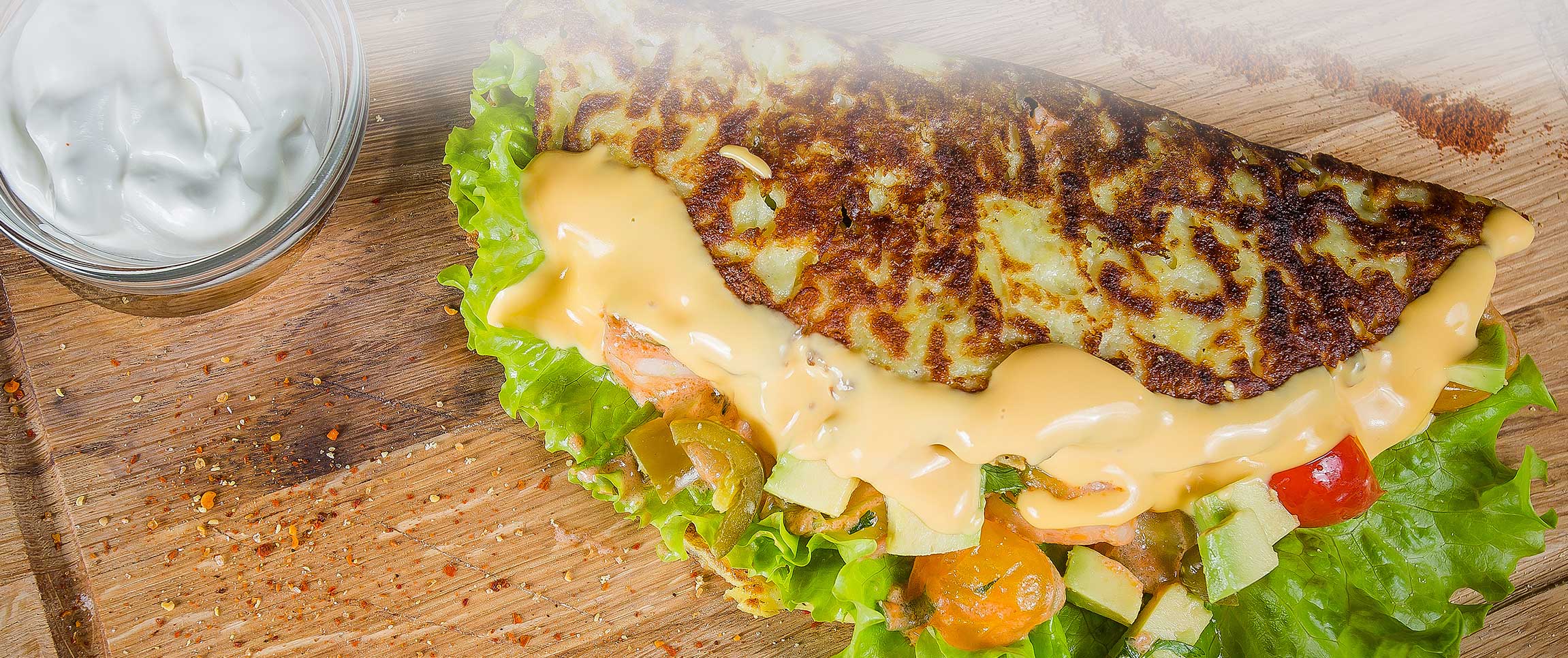Hero - Full Width/performancefoodservie-DishRecipes-SrirachaCodQuesadilla-HeroFull