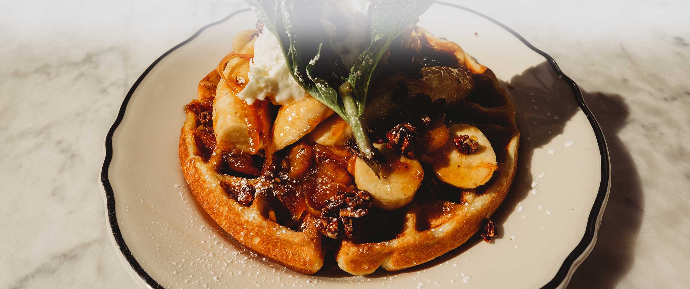 Hero - Full Width/performancefoodservice-Recipe-BananasFosterBelgianWaffle-Herofull