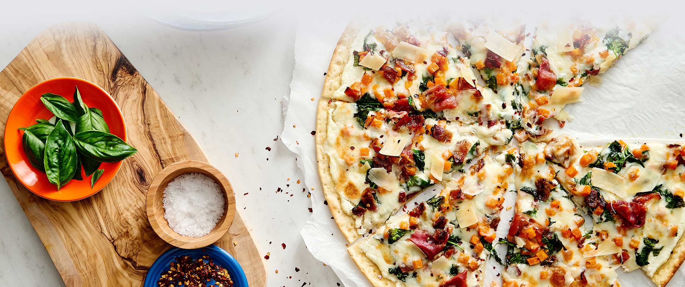 Hero - Full Width/Performancefoodservice-DISHRecipes-SquashProsciuttoBaconPizza-herofull