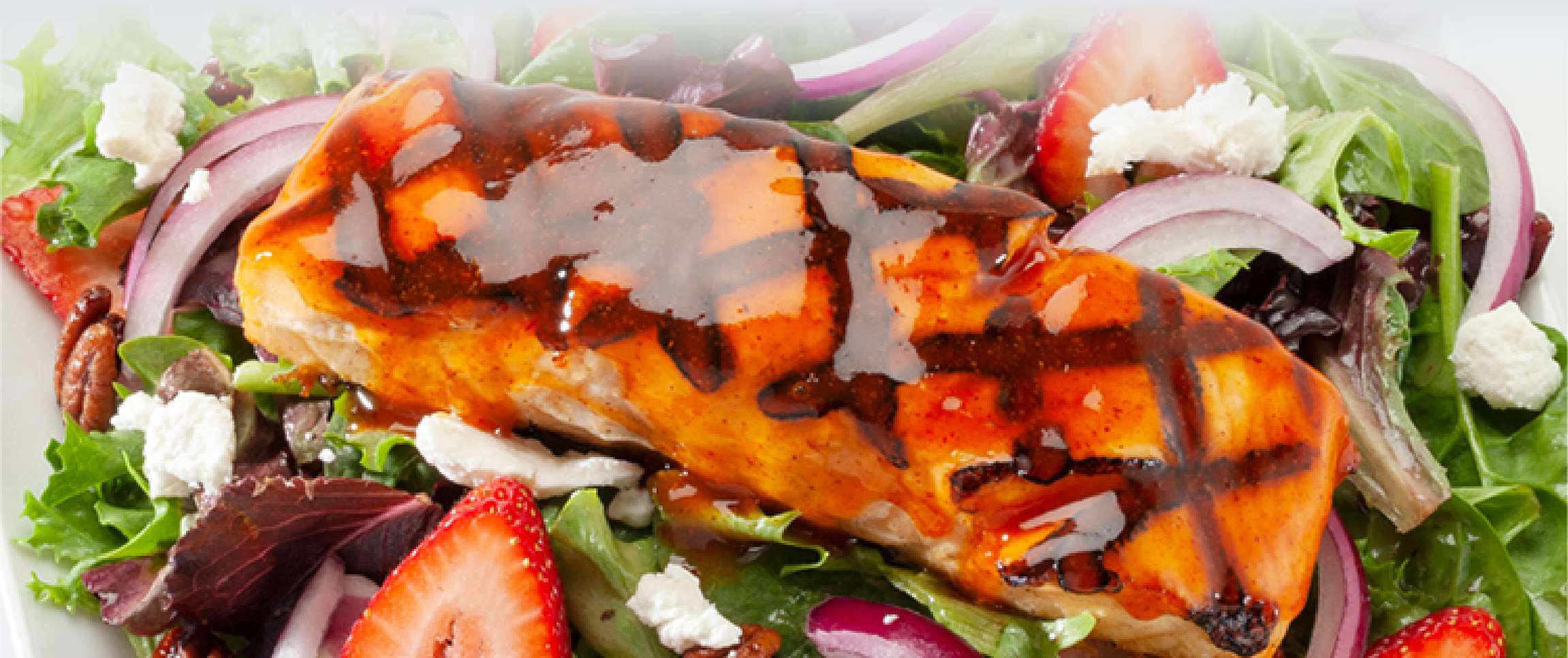 Hero - Full Width/Performancefoodservice-Recipes-Strawberry_Goat_Cheese_Glazed_Salmon_Salad-herofull