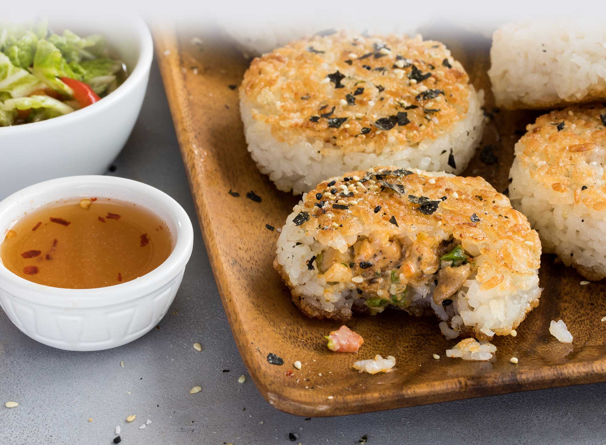Hero - Half Width/performancefoodservicerecipesSesame7SpiceChickenRiceBallherohalf