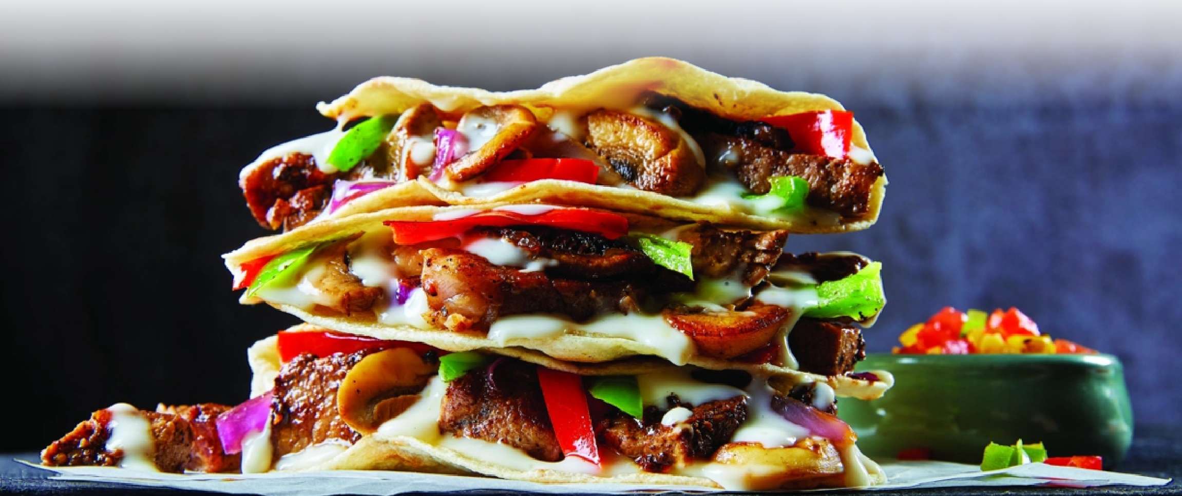 Hero - Full Width/Performancefoodservice-Recipes-Philly_Cheesesteak_Quesadilla-herofull