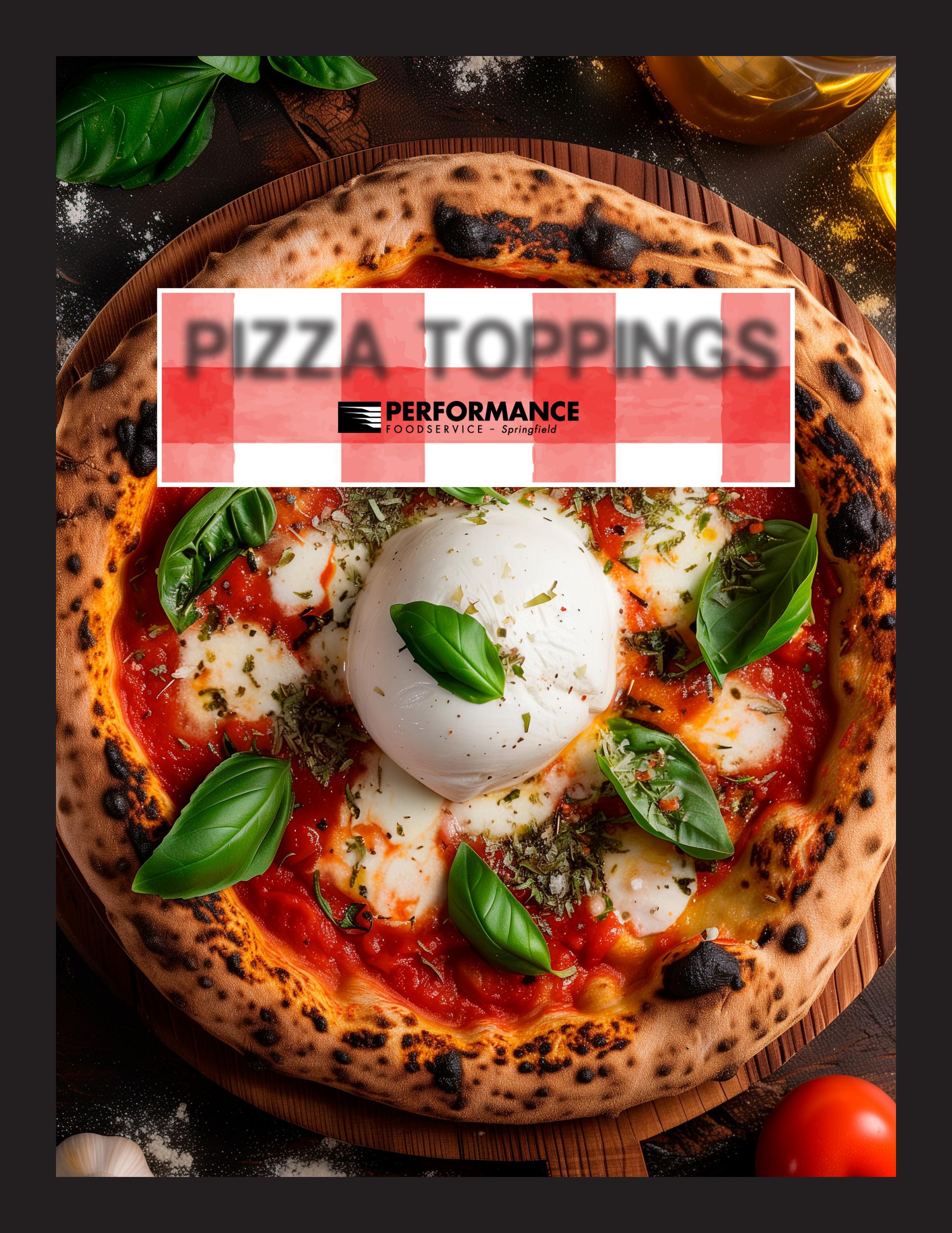 Pizza with red sauce, fresh mozzarella cheese and fresh basil