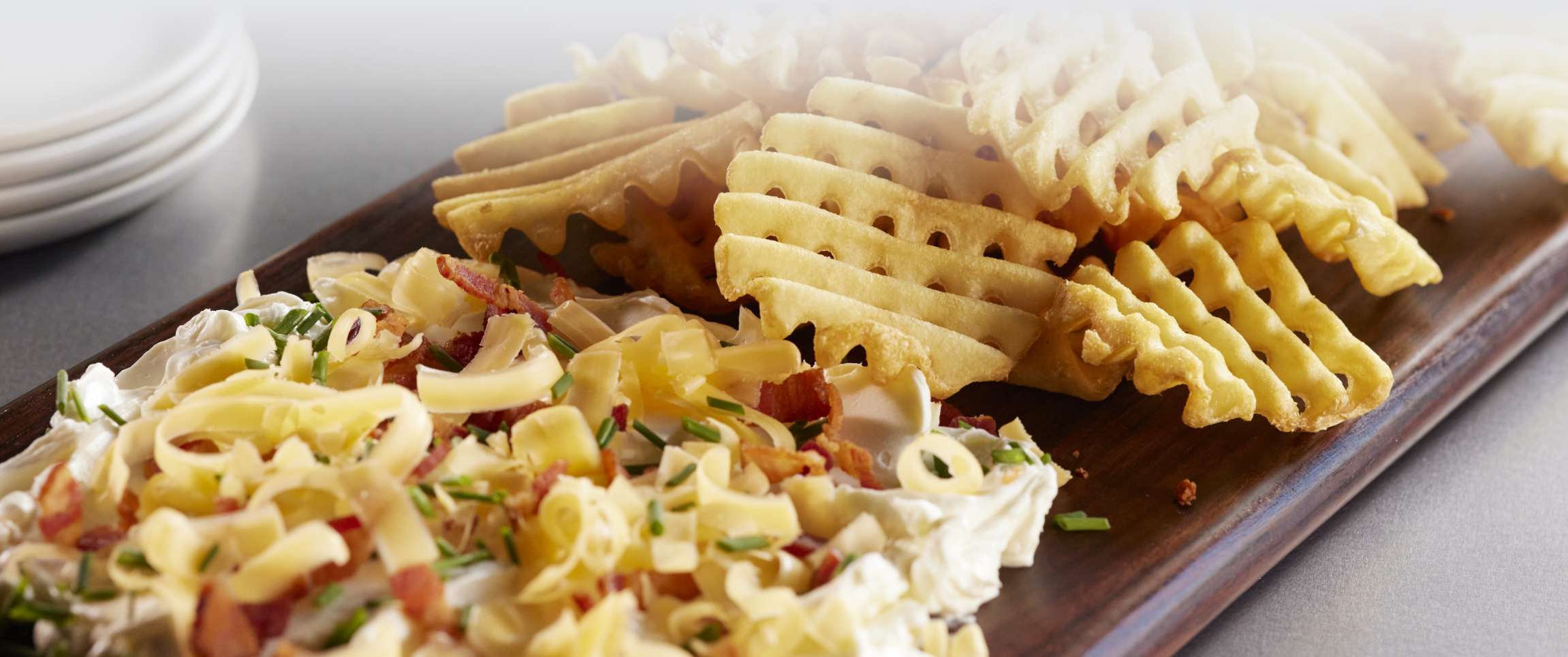 Hero - Full Width/Performancefoodservice-Recipes-Bacon_Loaded_Cream_Cheese_Board-herofull