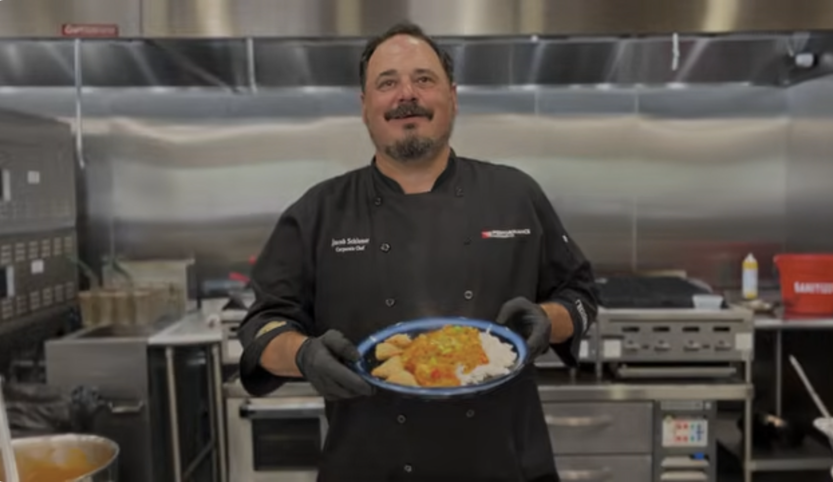 Chef prepares plant-based dish called Vegetarian Tikka Masala