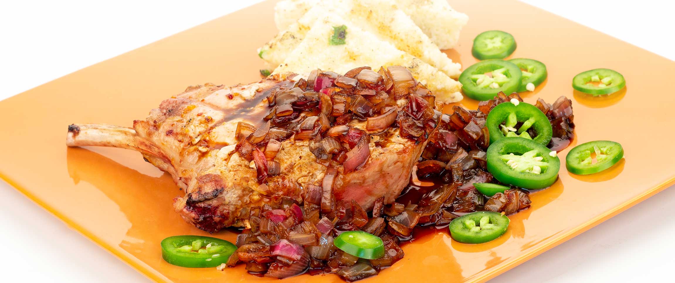 Hero - Full Width/performancefoodservice-Recipes-FrenchedPorkChop-HeroFull