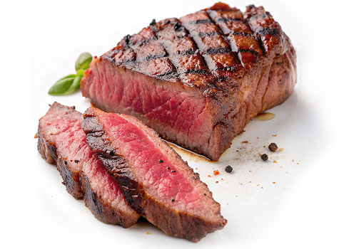 Sliced steak