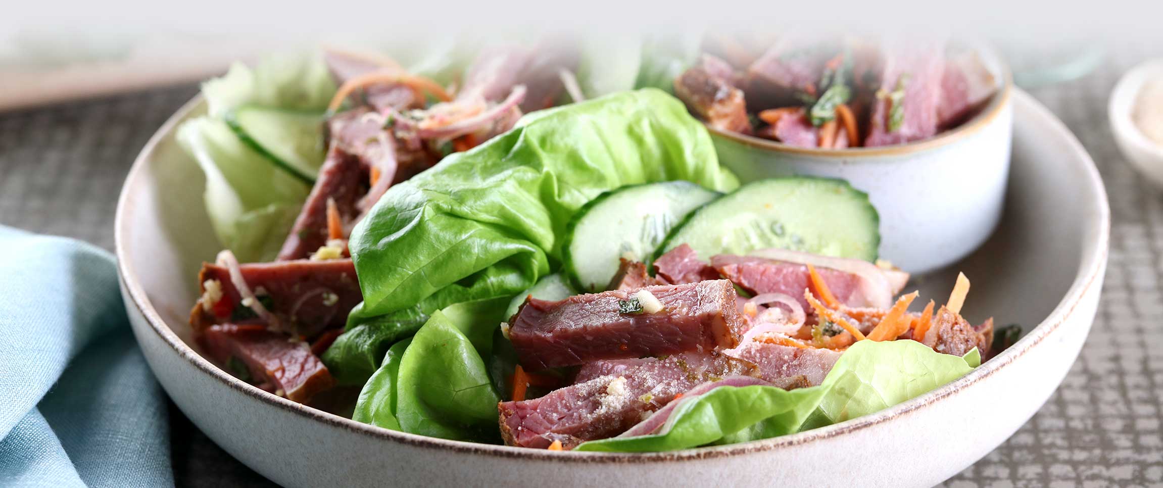 Hero - Full Width/performancefoodservice-Recipes-SmokedBrisketLaabSalad-HeroFull