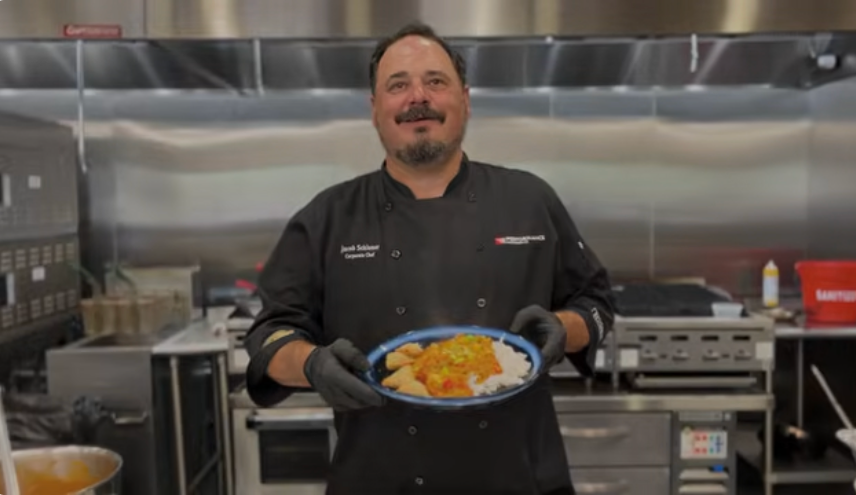 Chef prepares plant-based dish called Vegetarian Tikka Masala