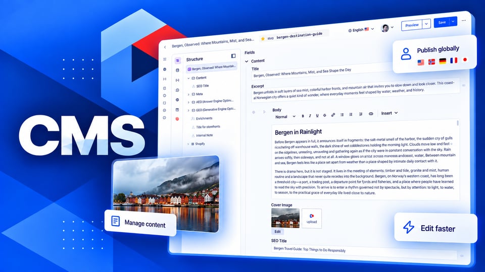 A component selected on the Uniform canvas with its editable fields open beside the live preview.
